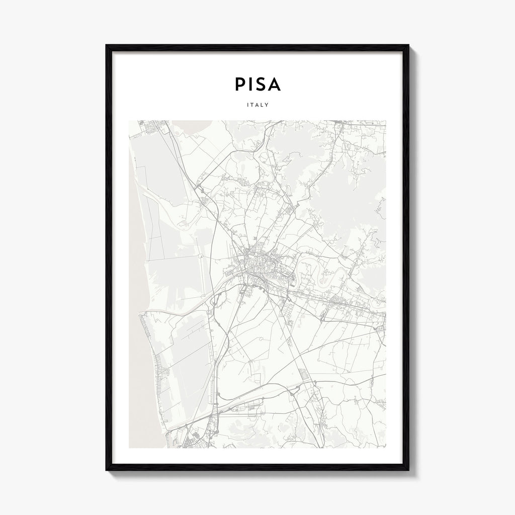 Pisa Map Poster