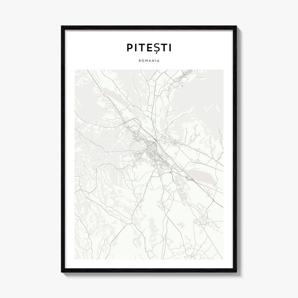 Pitesti Map Poster