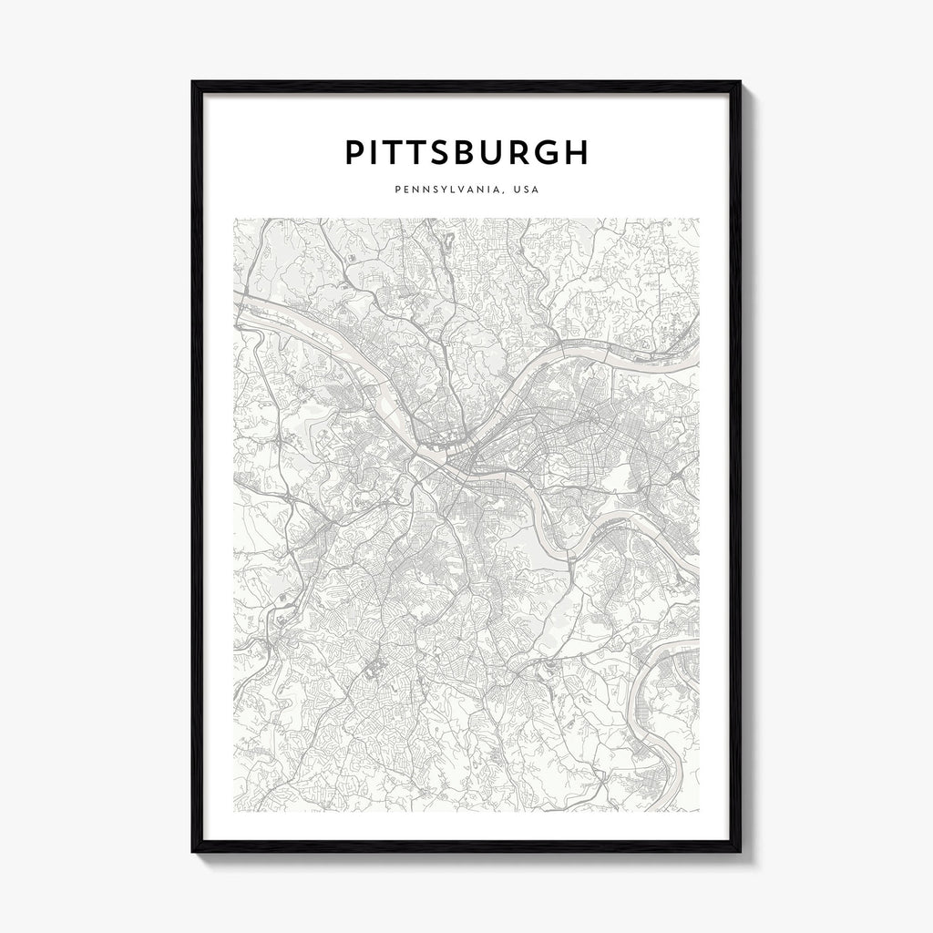Pittsburgh Map Poster