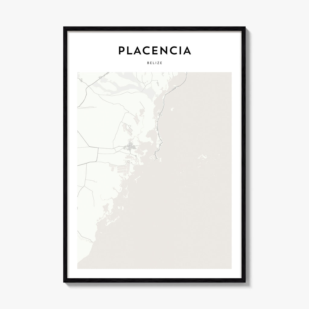 Placencia Map Poster