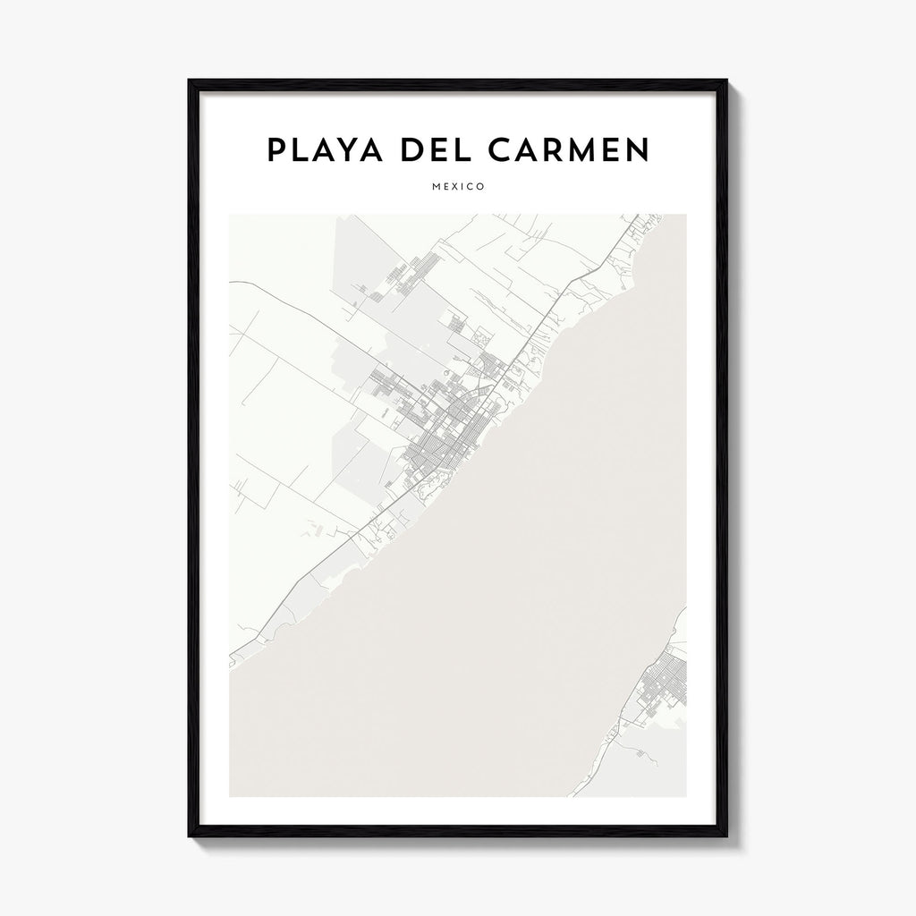 Playa Del Carmen Map Poster