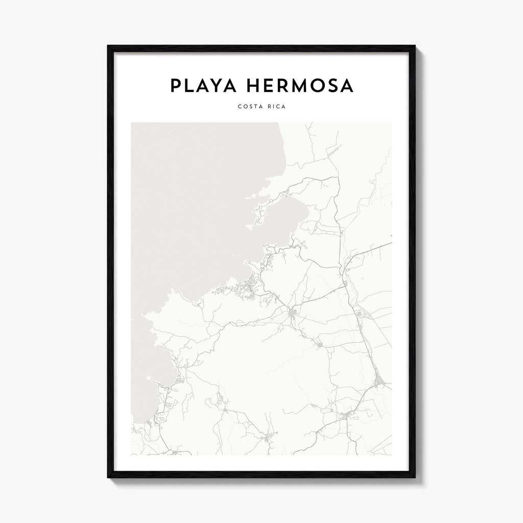 Playa Hermosa Map Poster