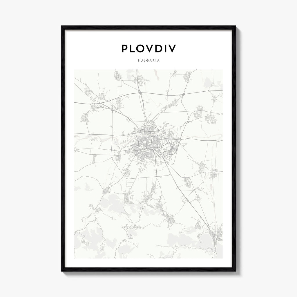 Plovdiv Map Poster