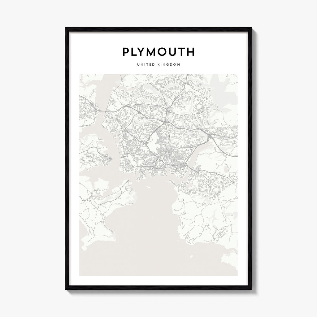 Plymouth Map Poster