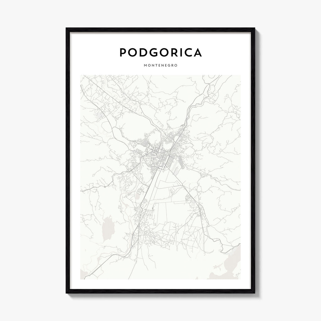 Podgorica Map Poster