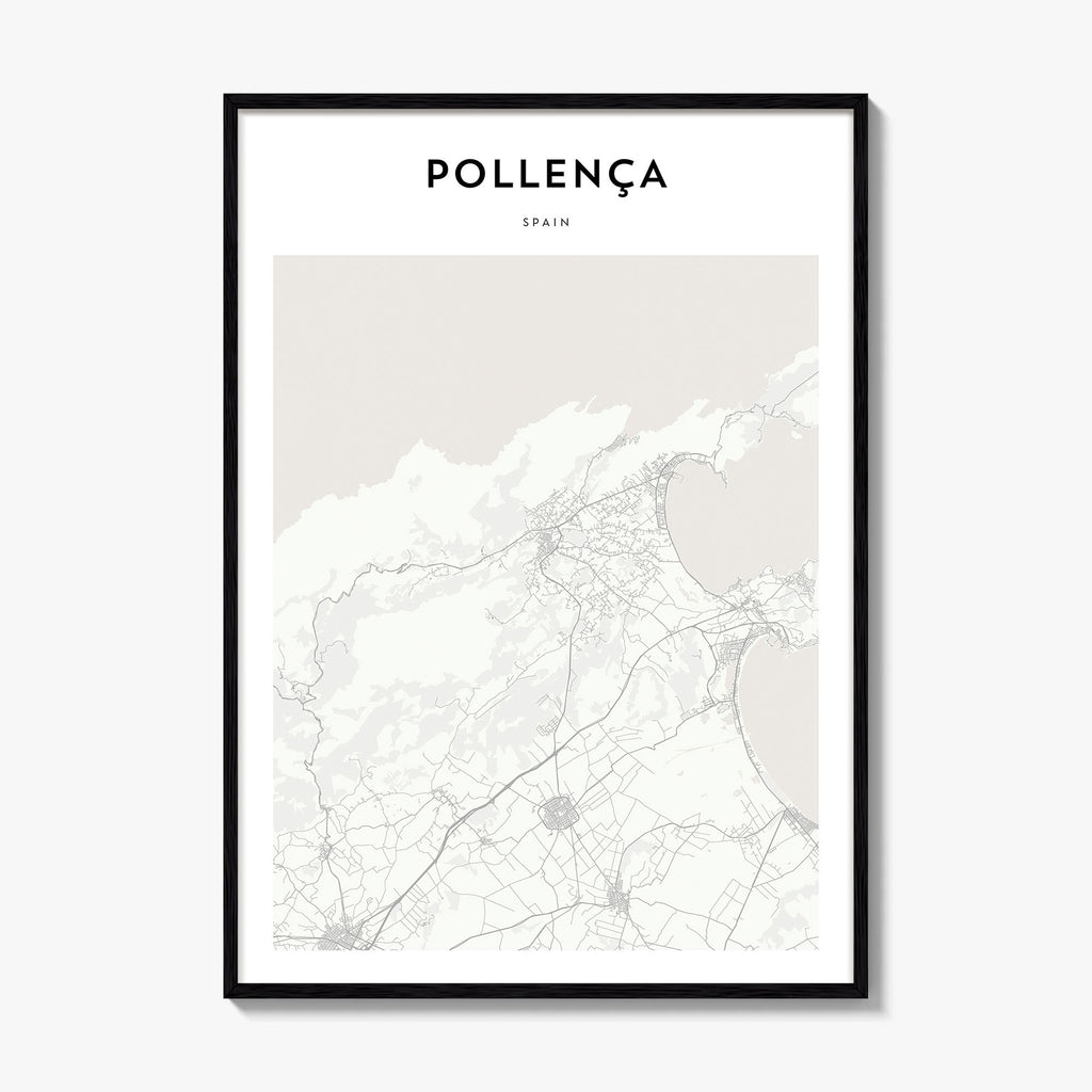 Pollenca Map Poster
