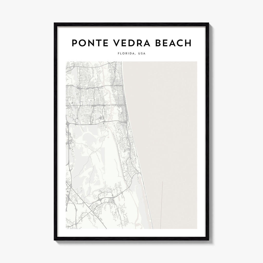 Ponte Vedra Beach Map Poster