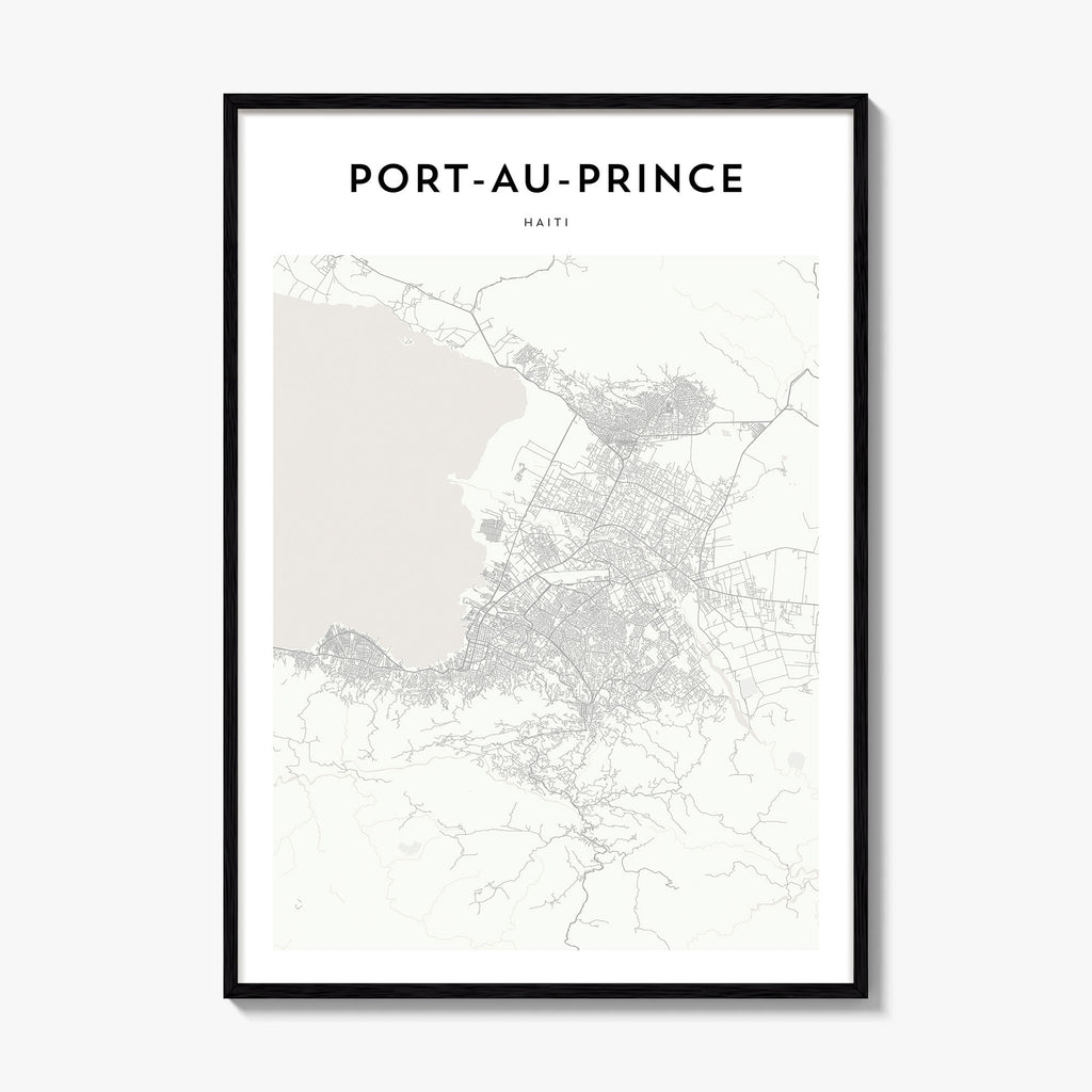 Port Au Prince Map Poster