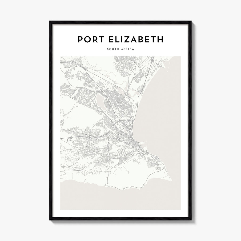 Port Elizabeth Map Poster