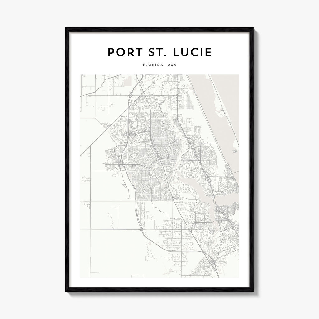 Port St Lucie Map Poster
