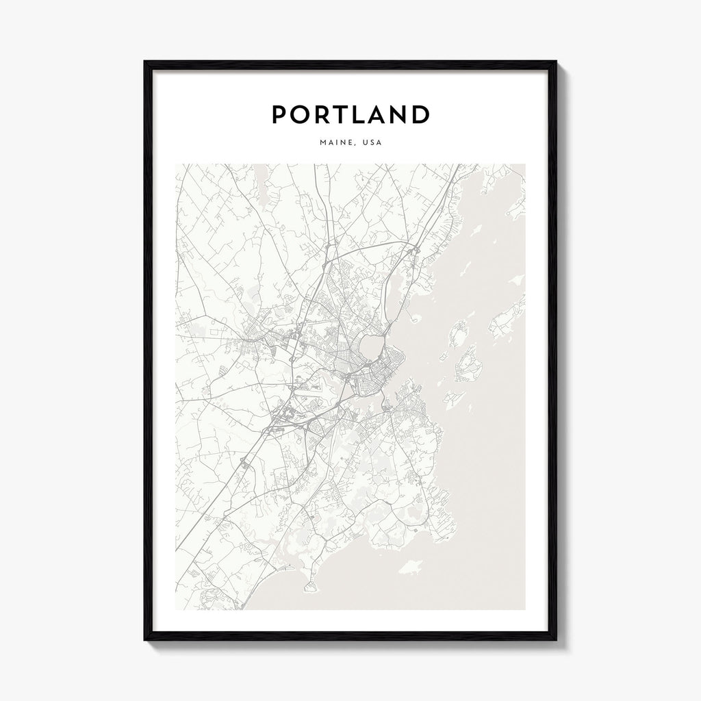 Portland Maine Map Poster