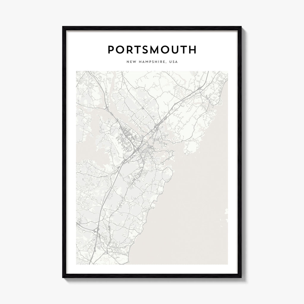 Portsmouth New Hampshire Map Poster