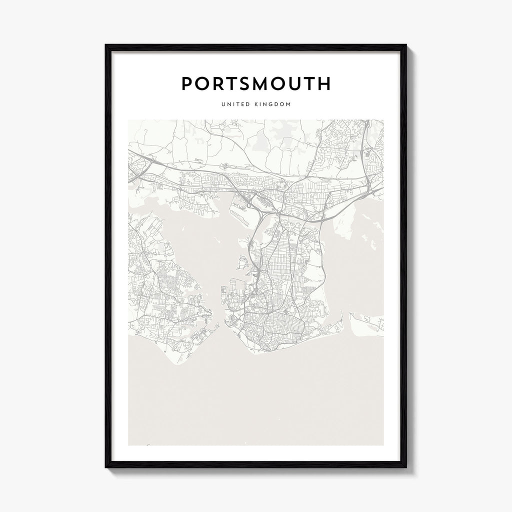 Portsmouth United Kingdom Map Poster