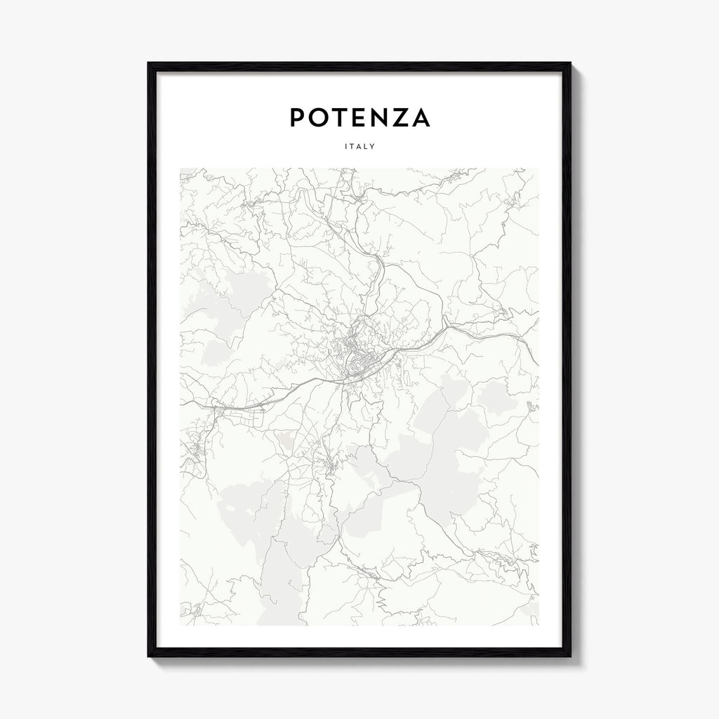 Potenza Map Poster