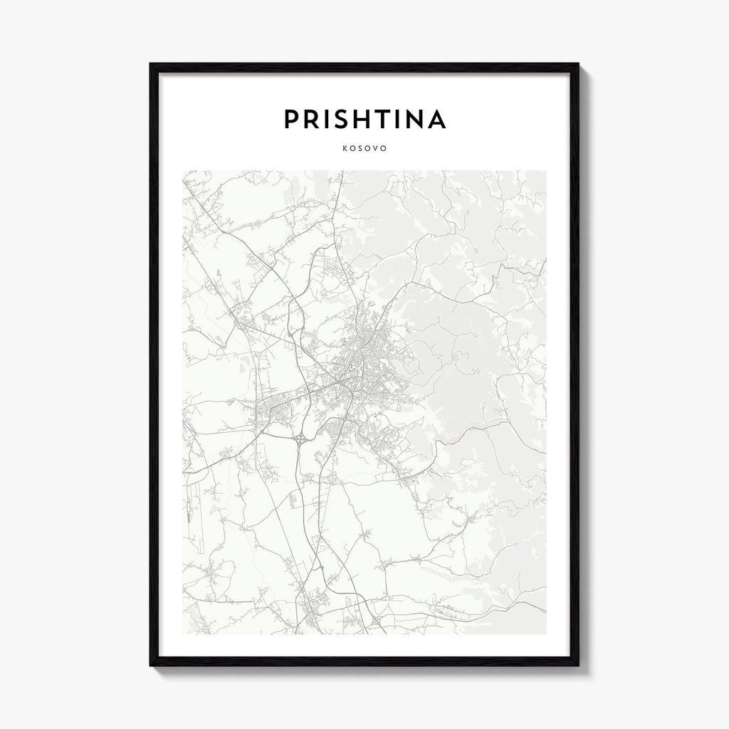 Prishtina Map Poster