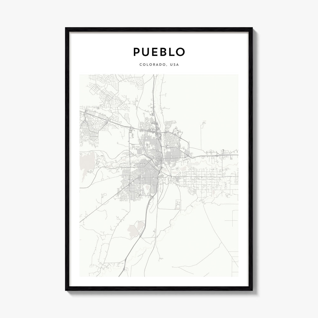 Pueblo Map Poster
