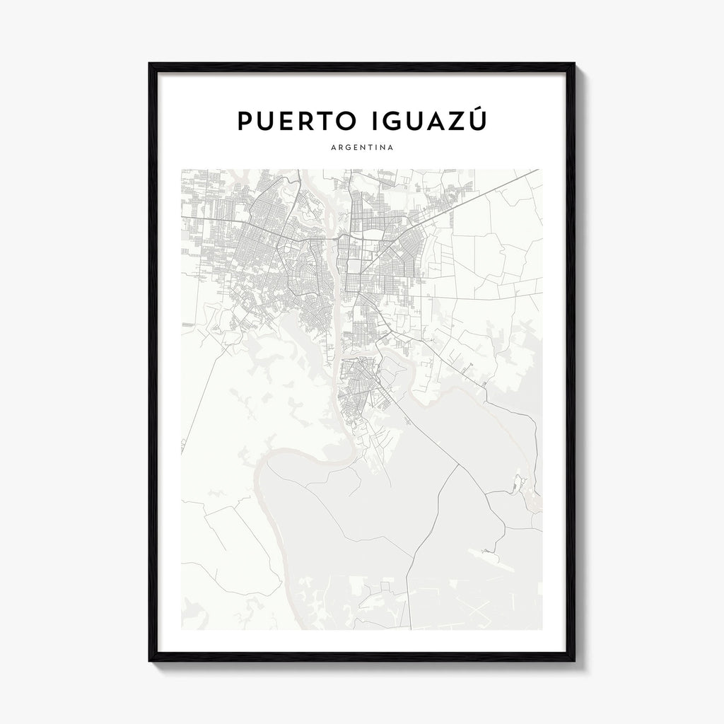 Puerto Iguazu Map Poster