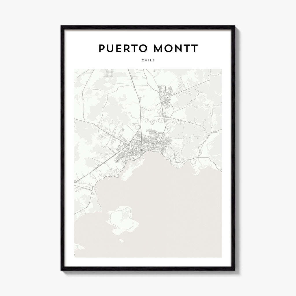 Puerto Montt Map Poster