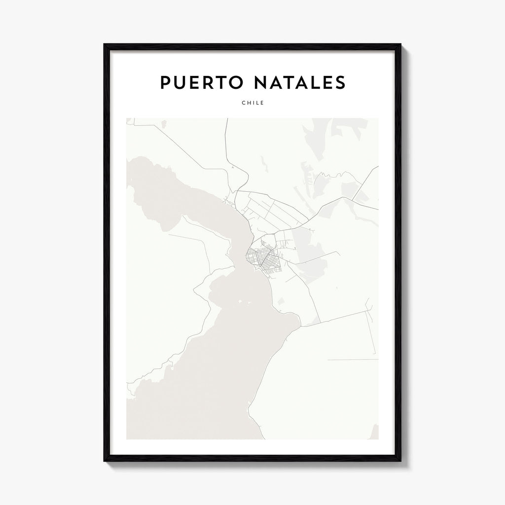 Puerto Natales Map Poster
