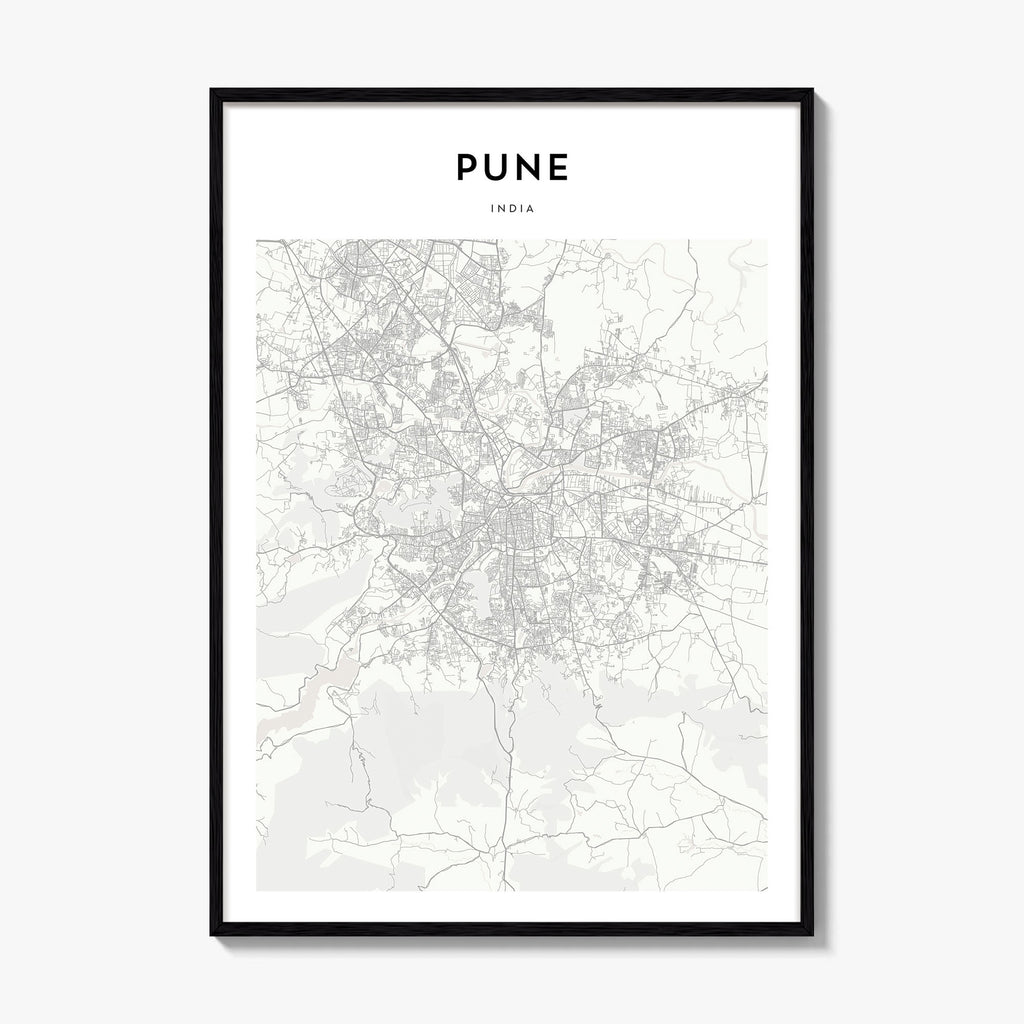 Pune Map Poster