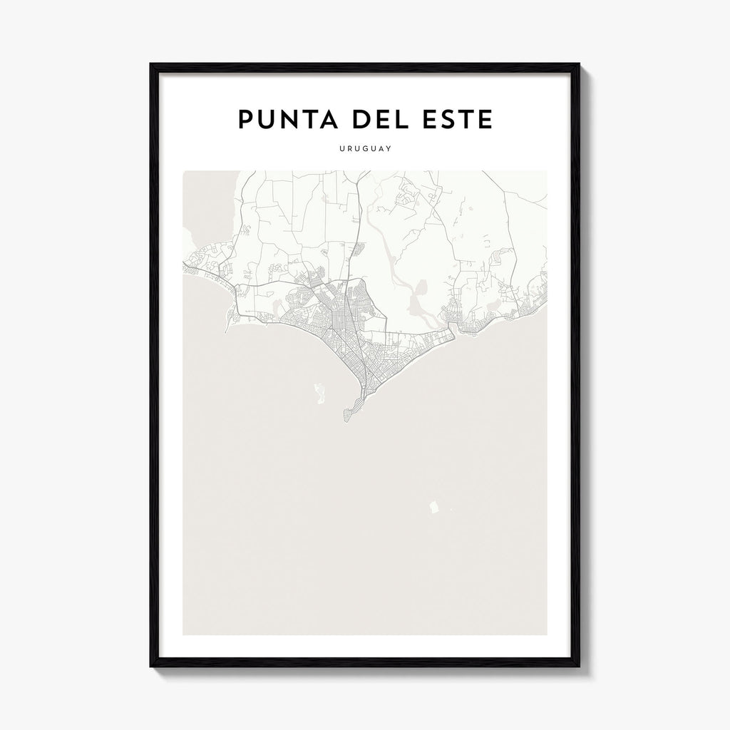 Punta Del Este Map Poster
