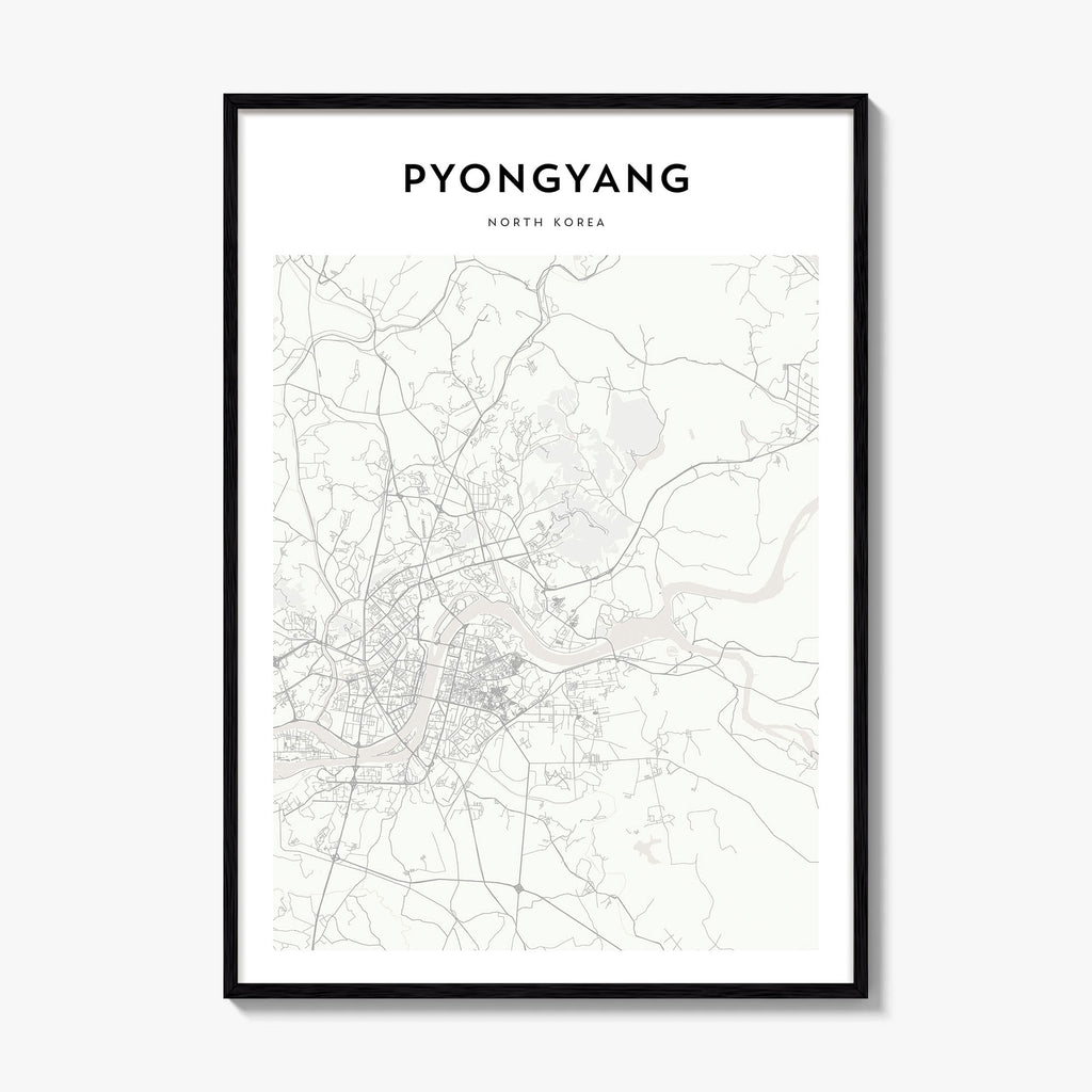 Pyongyang Map Poster