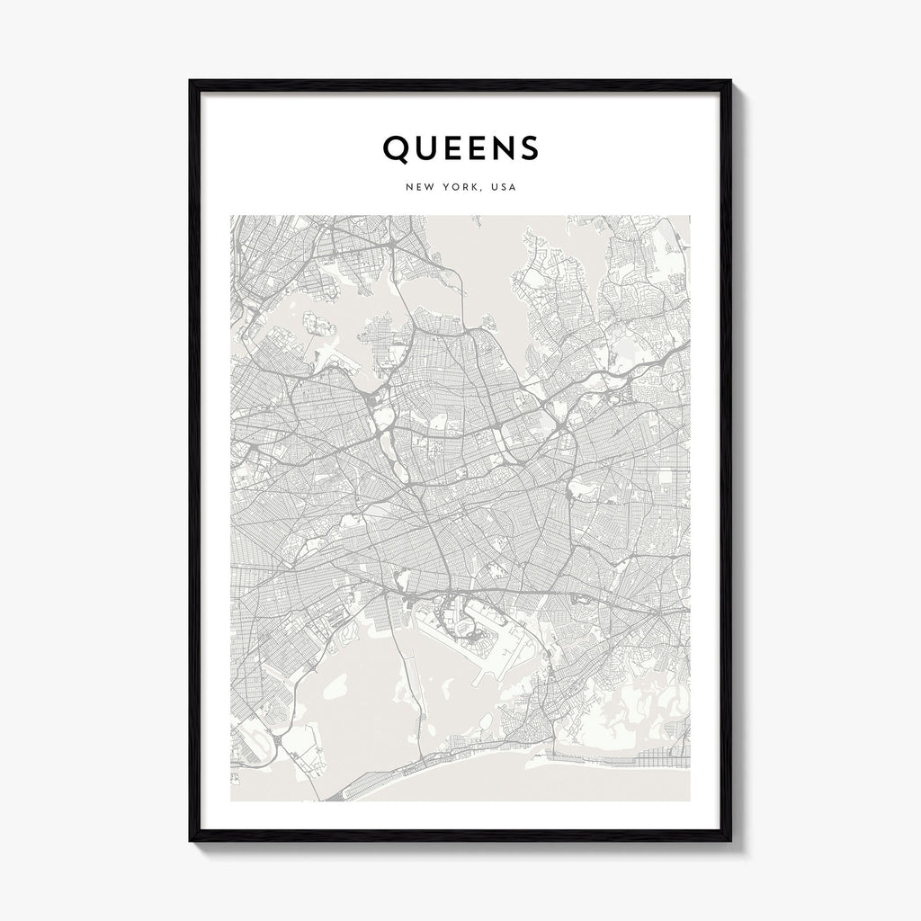 Queens Map Poster