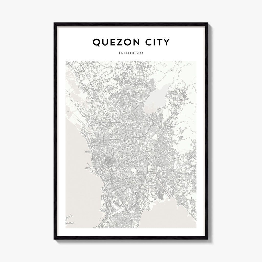Quezon City Map Poster