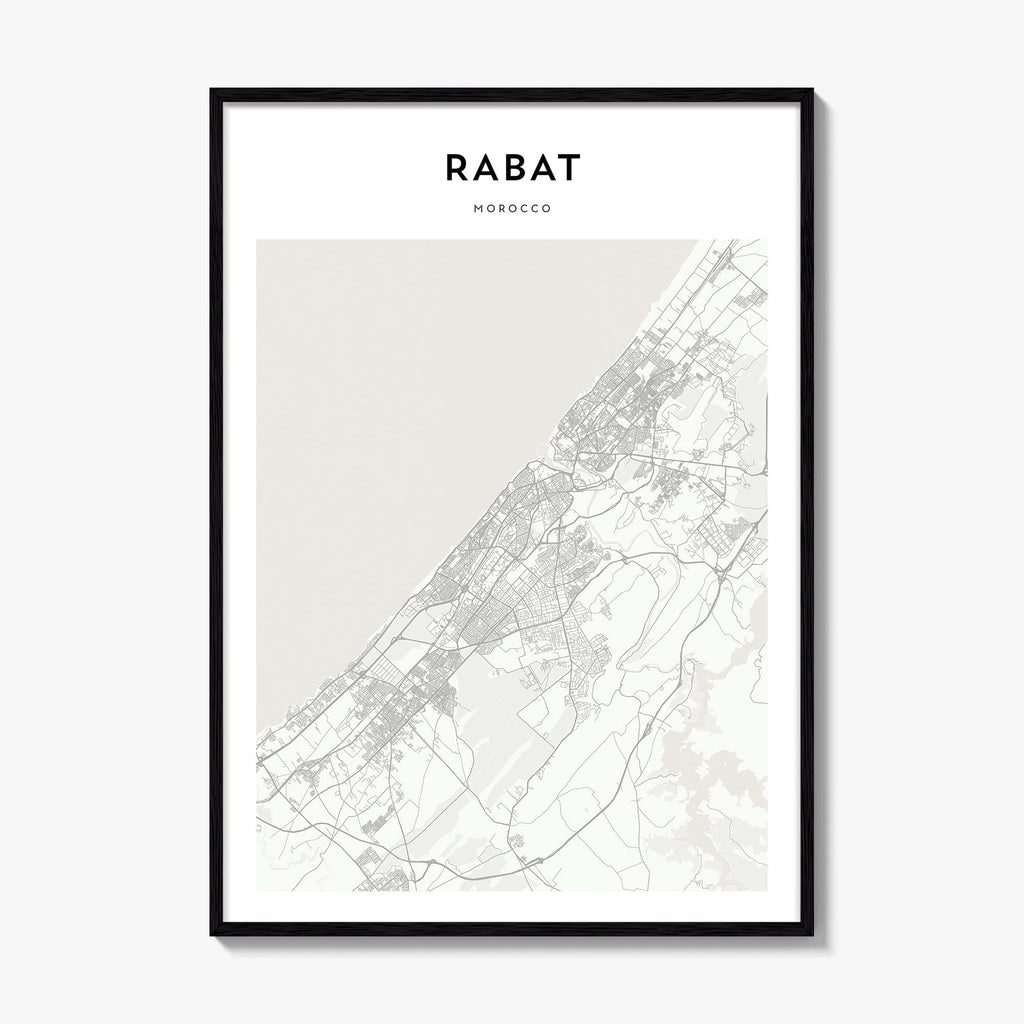 Rabat Map Poster