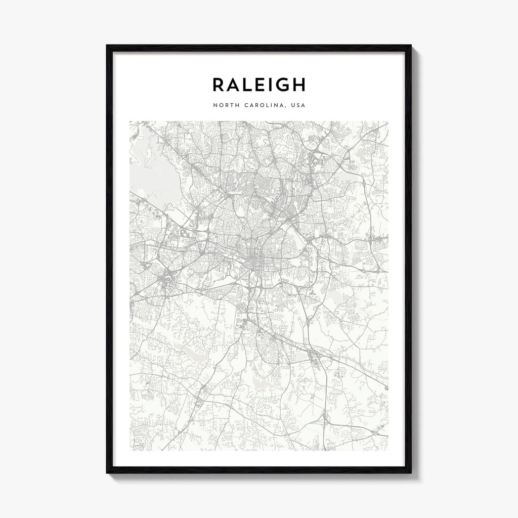 Raleigh Map Poster