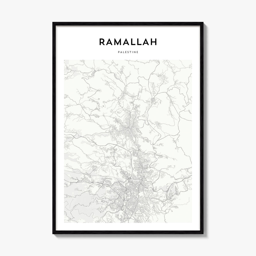 Ramallah Map Poster