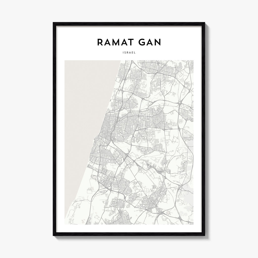 Ramat Gan Map Poster