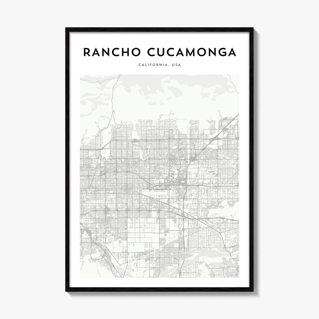 Rancho Cucamonga Map Poster