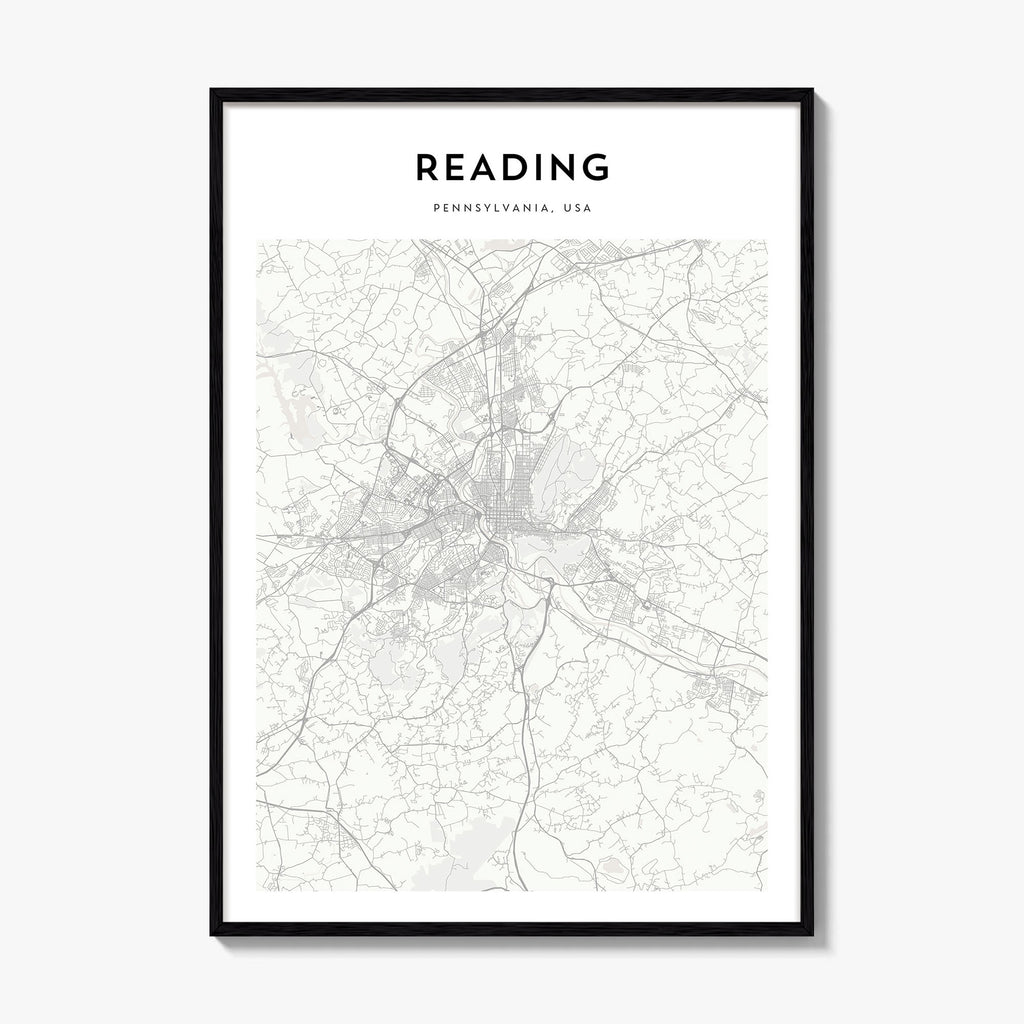 Reading Pennsylvania Map Poster