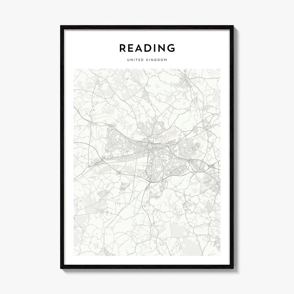 Reading United Kingdom Map Poster