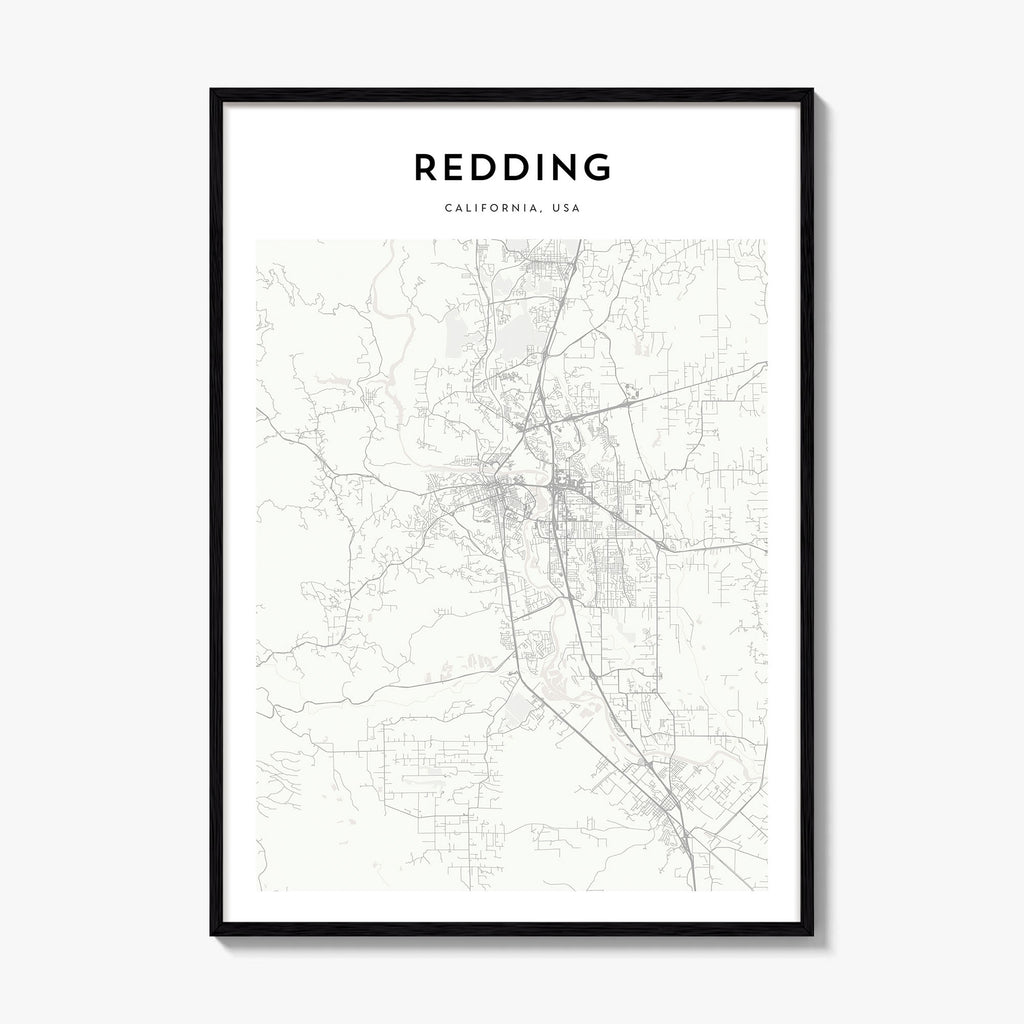 Redding Map Poster