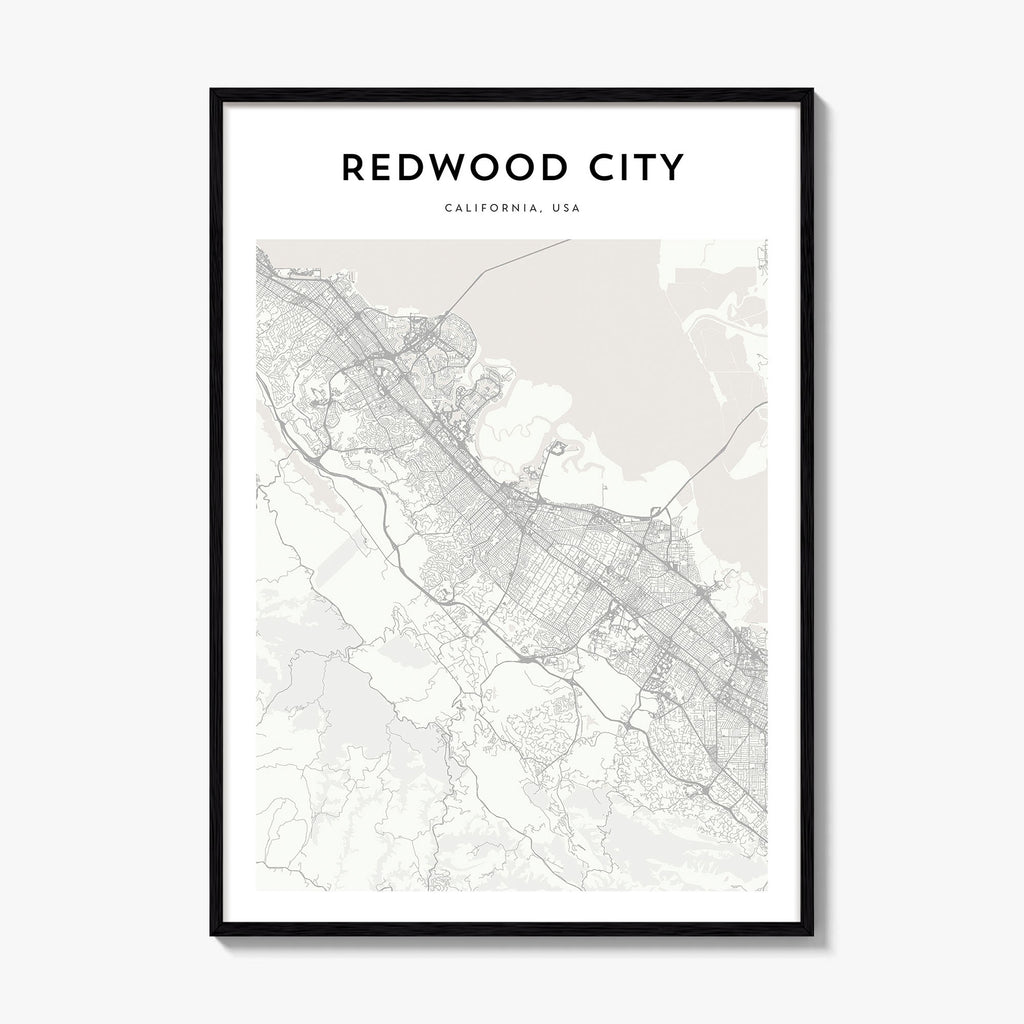 Redwood City Map Poster