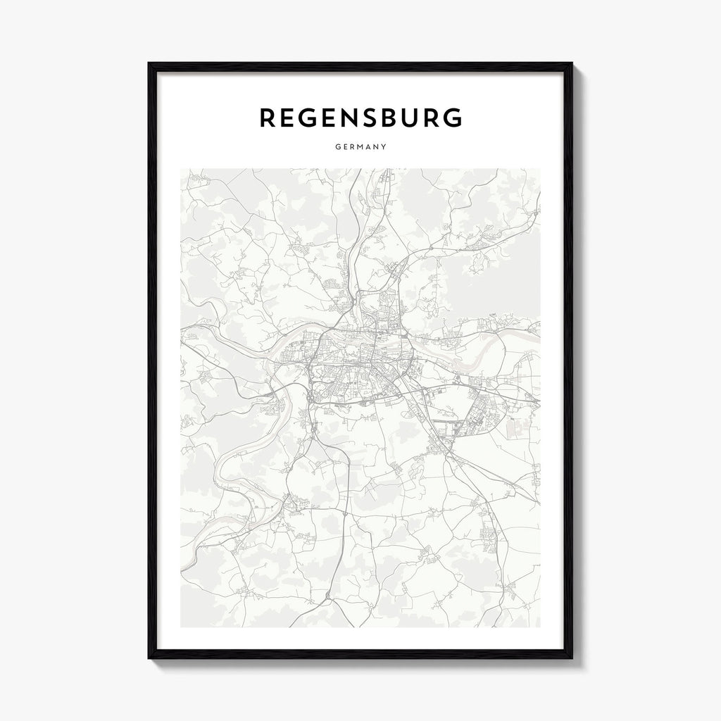 Regensburg Map Poster