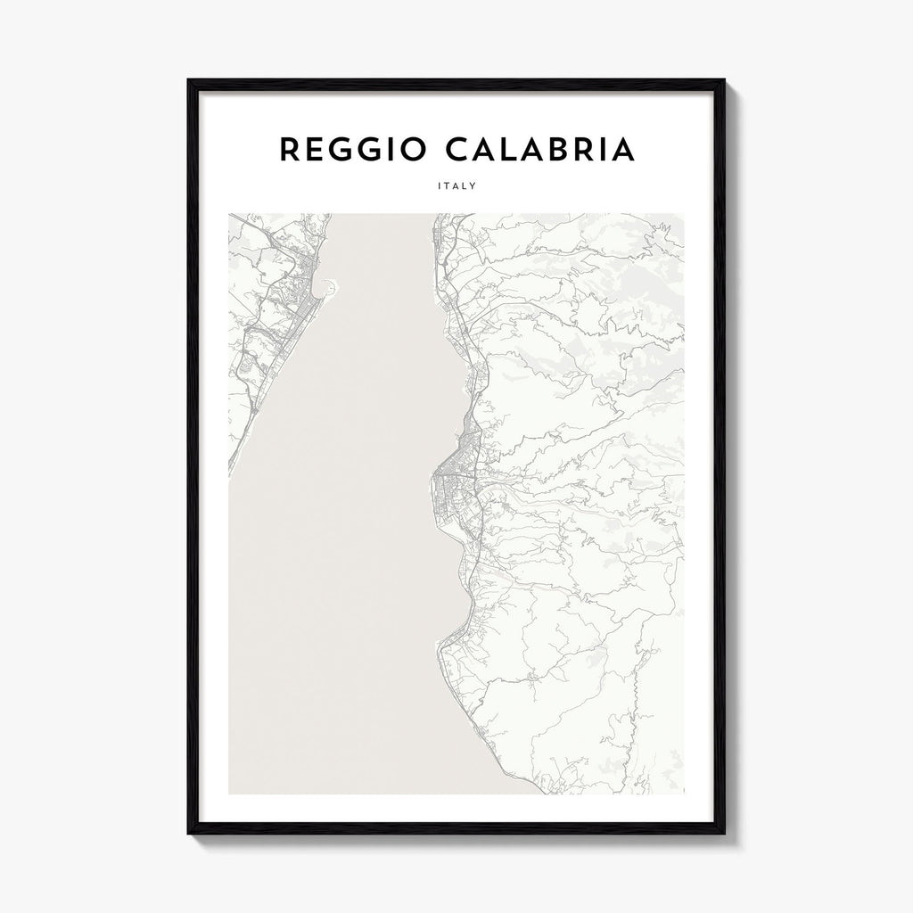 Reggio Calabria Map Poster