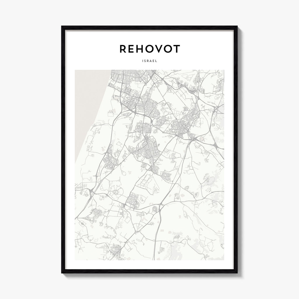 Rehovot Map Poster