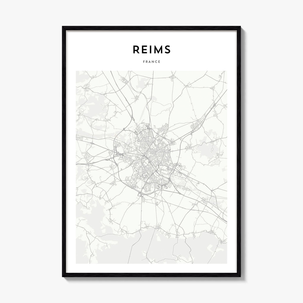 Reims Map Poster
