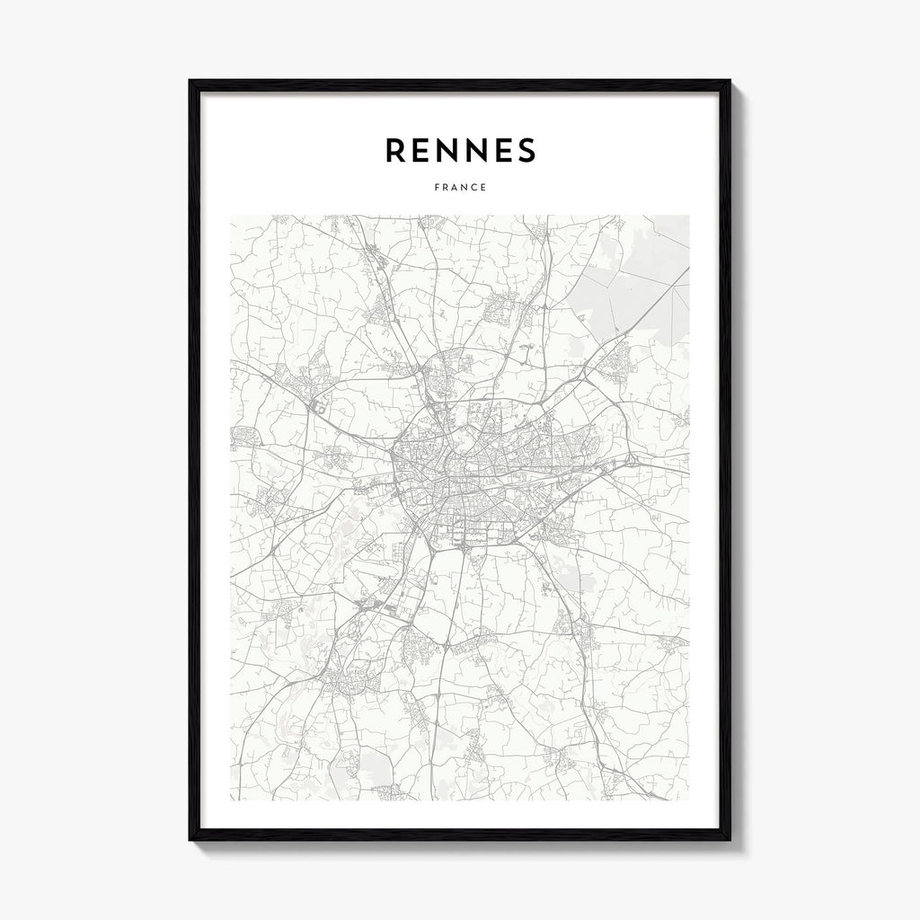 Rennes Map Poster