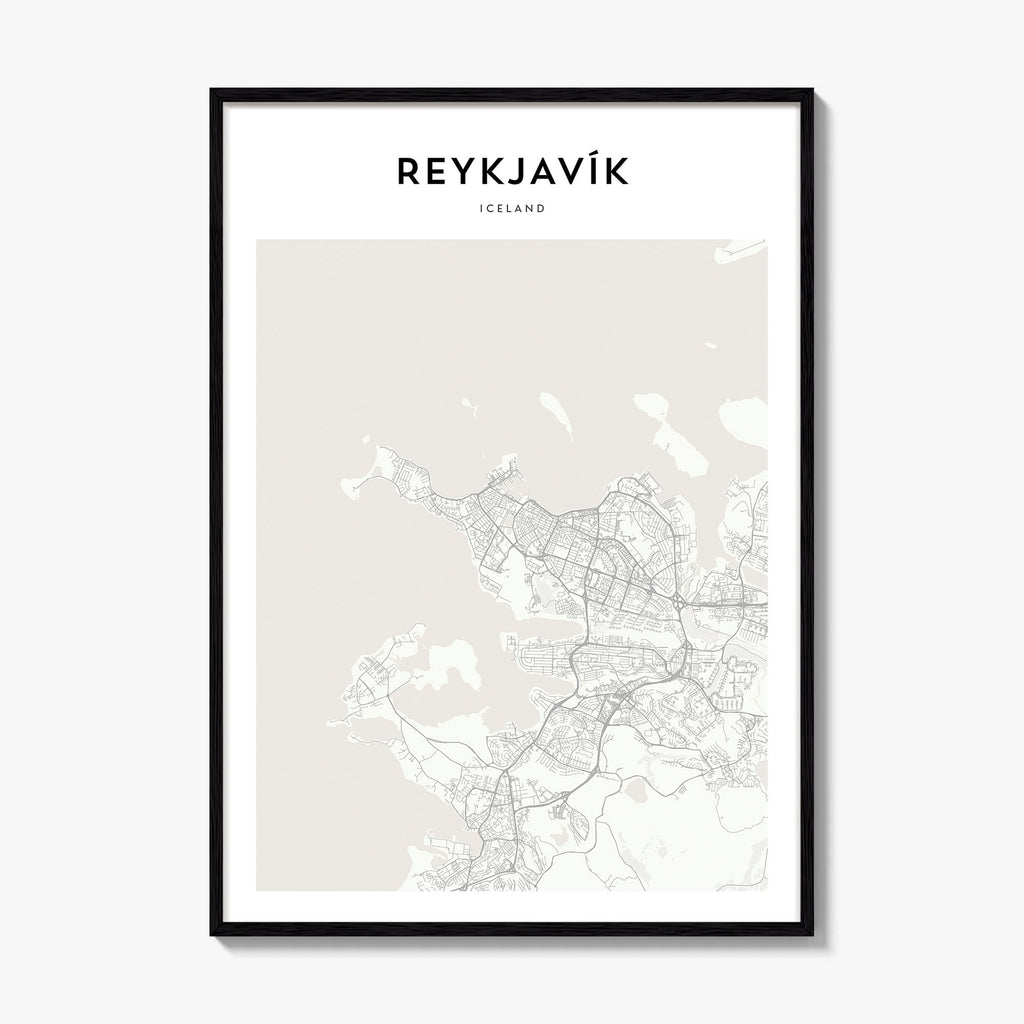 Reykjavik Map Poster