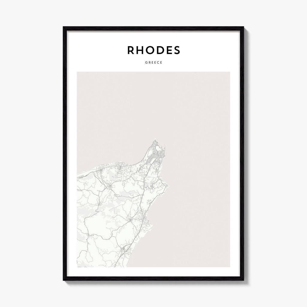 Rhodes Map Poster