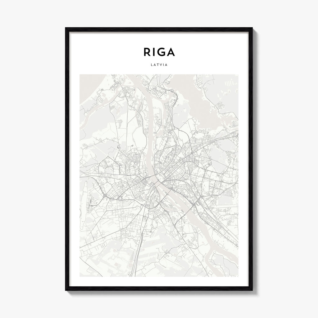 Riga Map Poster