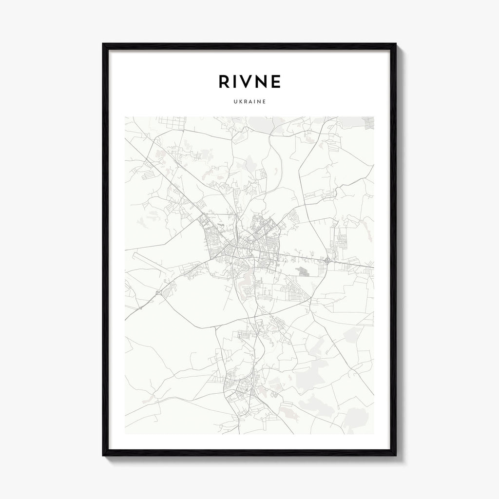 Rivne Map Poster