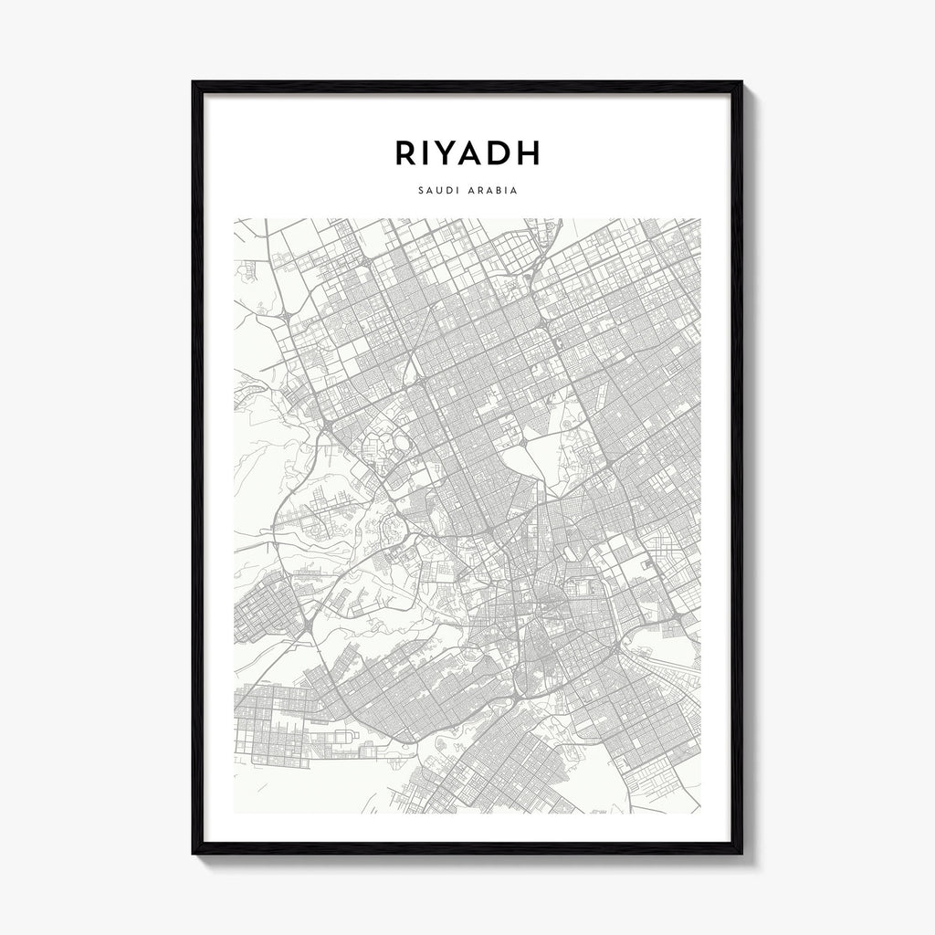 Riyadh Map Poster
