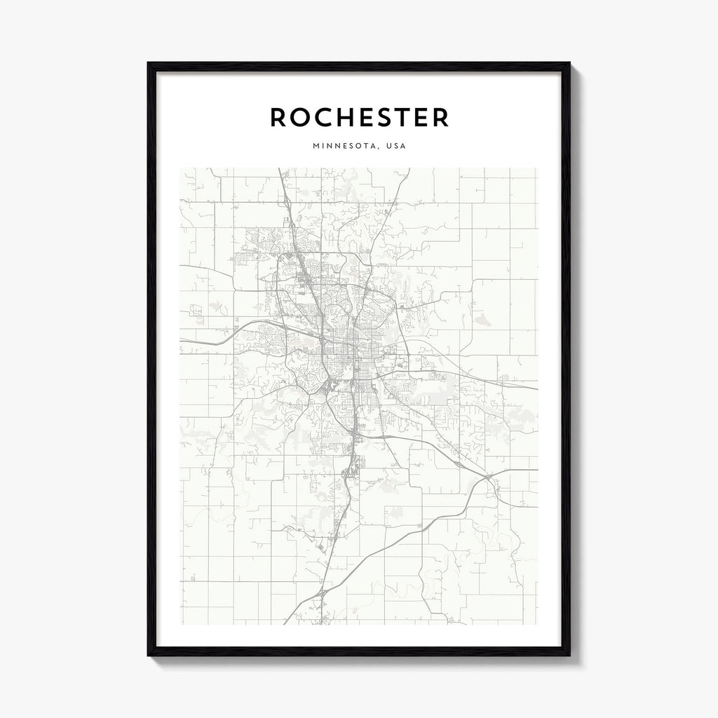 Rochester Minnesota Map Poster