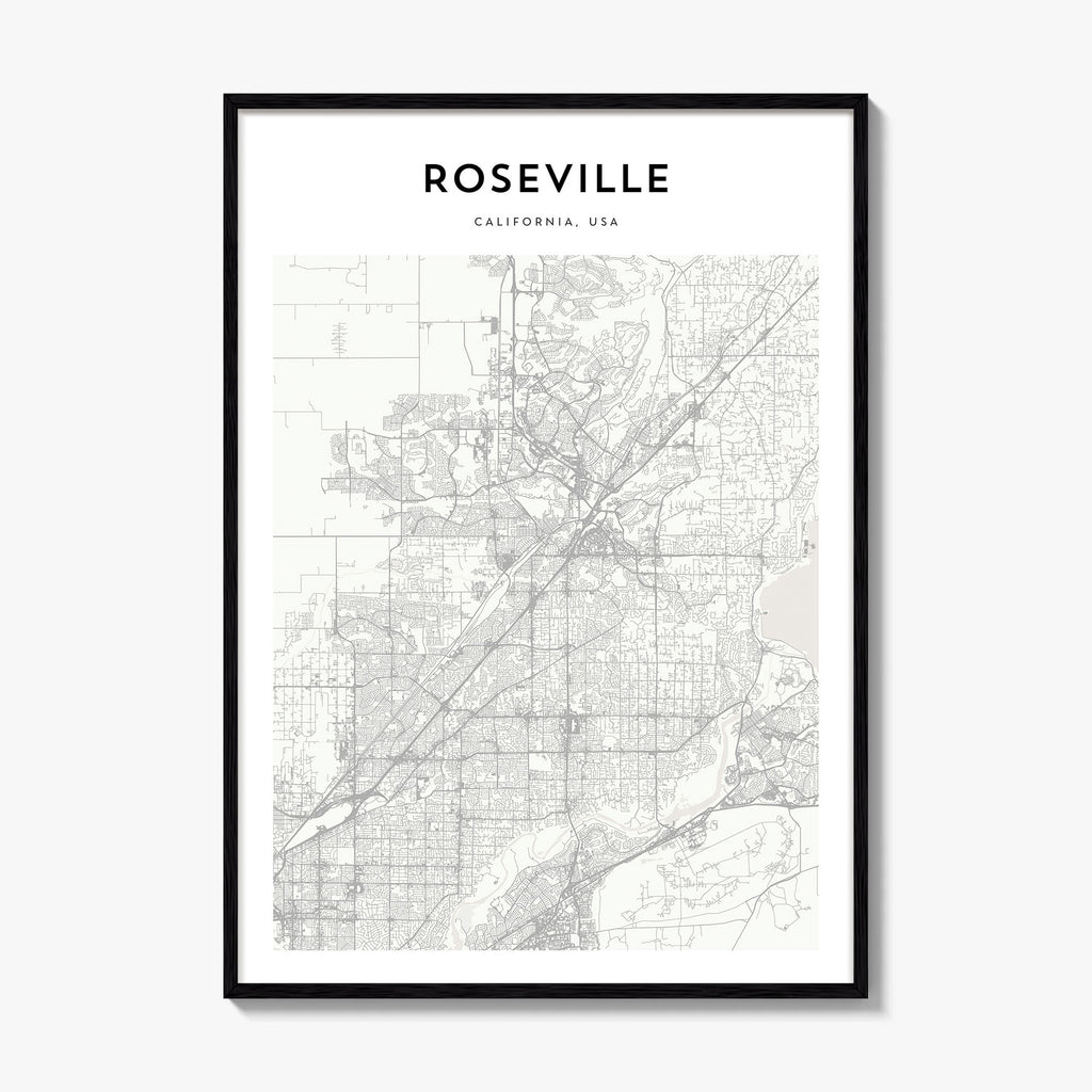 Roseville Map Poster