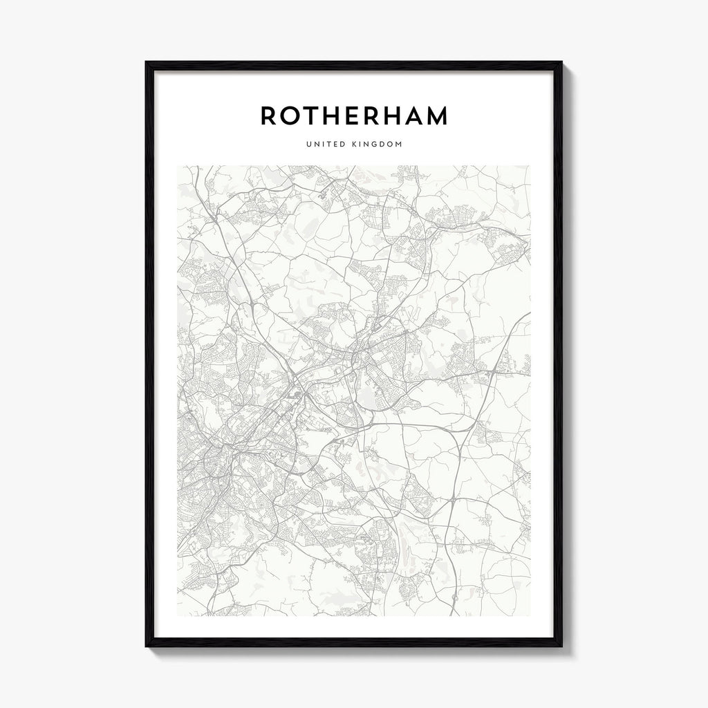 Rotherham Map Poster